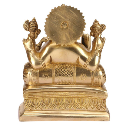 Hindu God Lord Brass Ganesha Statue Ganesh Idol for Home Decor Figurine