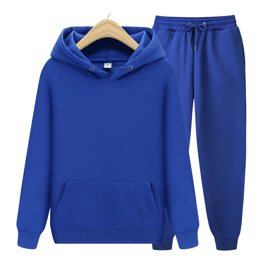 Two Piece Set Women Tracksuit Sportwear Pants Suit Men Autumn Winter Sweatpants