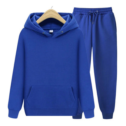 Two Piece Set Women Tracksuit Sportwear Pants Suit Men Autumn Winter Sweatpants