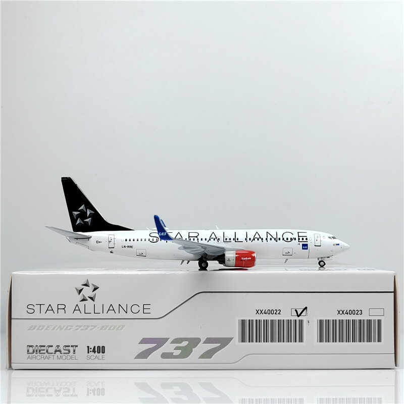 1:400 JC Wings SAS BOEING B737-800 Passenger Airplane Diecast Model