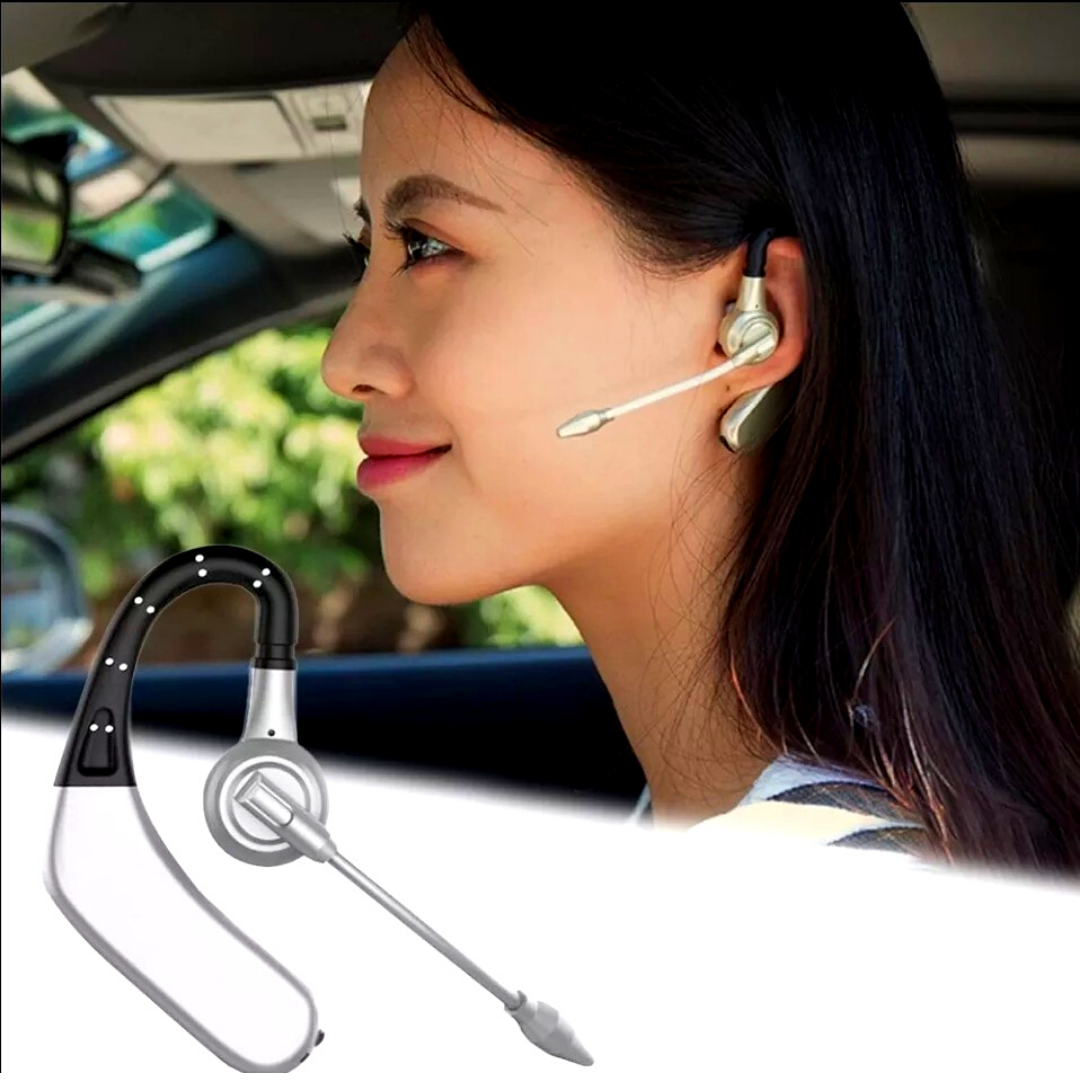 Wireless Bluetooth 5.0 Earpiece Headset Driving Trucker Earbuds Noise Cancelling