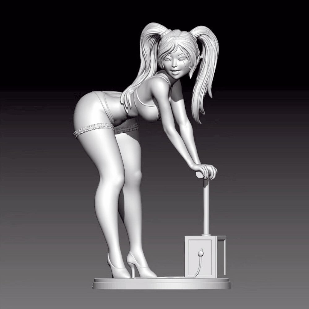 1:24 resin figure model kit Mine clearance girl Unassembled Unpainted