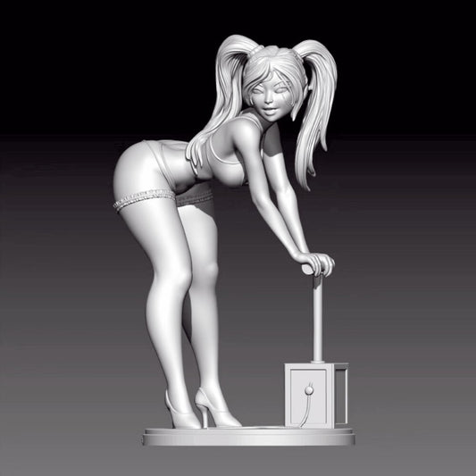 1:24 resin figure model kit Mine clearance girl Unassembled Unpainted