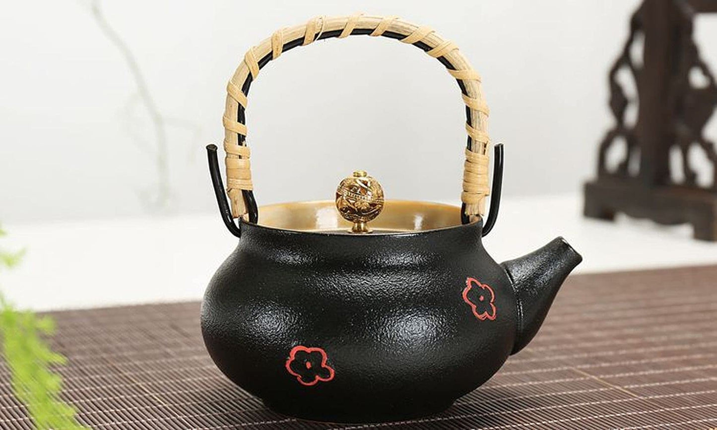 200ml Ceramic Kung Fu Tea Set Teapot Portable Travel Kettle Tea Decor