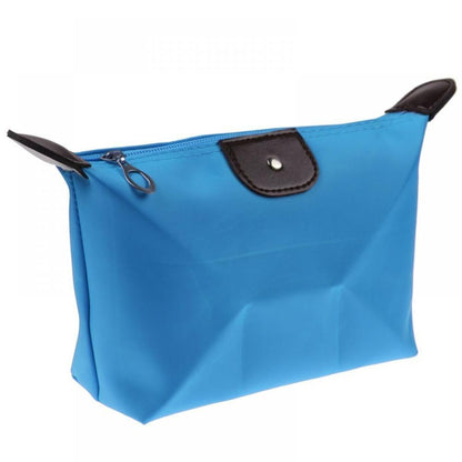 Travel Cosmetic Makeup Bag Organizer Waterproof Nylon Red Zipper Toiletry Case
