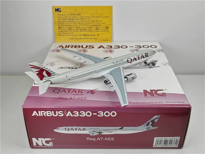 NG Models QATAR Airways for Airbus A330-300 A7-AEE 1:400 Plane Pre-built Model