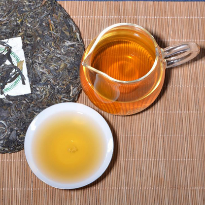 357g Organic Green Tea Yunnan Pu'er Tea Tea Cake Shengshi chuanqi