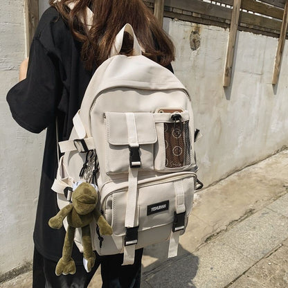 Cool Black Nylon Travelling Bag Backpacks Anti Theft Rucksack School 31*15*45 CM