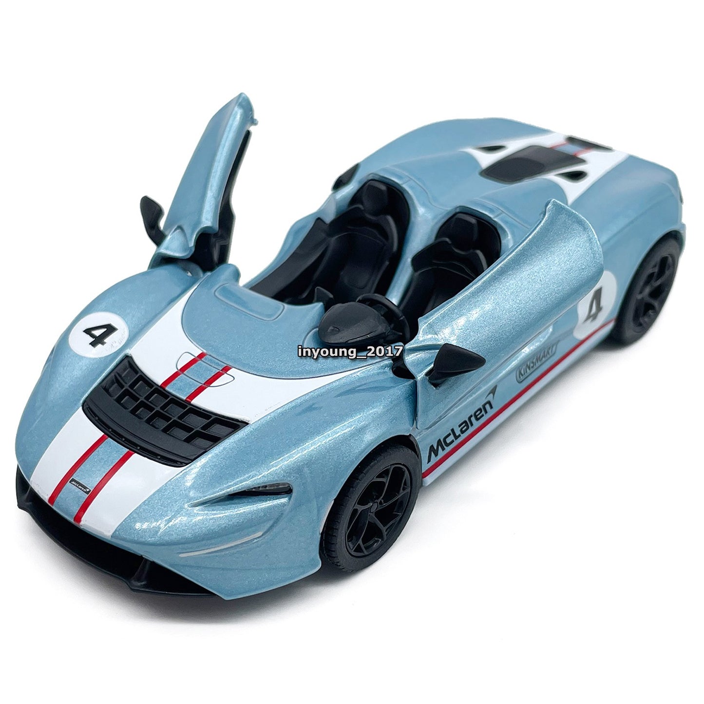 1/36 Scale McLaren Elva Model Toy Car Diecast Toy Vehicle Doors Open Pull Back