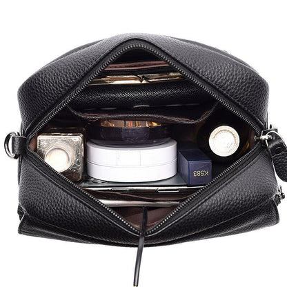 Genuine Leather Cowhide Fashion Bag Small Shoulder Purse Soft Crossbody Handbag