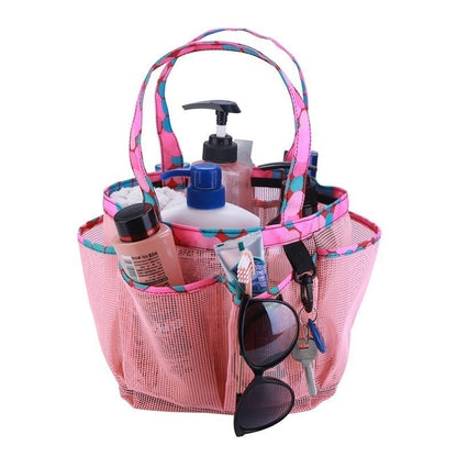 Mesh Shower Tote Hanging Bath Toiletry Organizer Bag Storage Pockets Oxford 1 PC