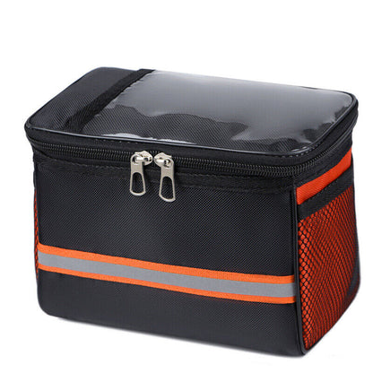 Bicycle Handlebar Basket Bag Waterproof Bike Reflective Front Pannier Tube Bag