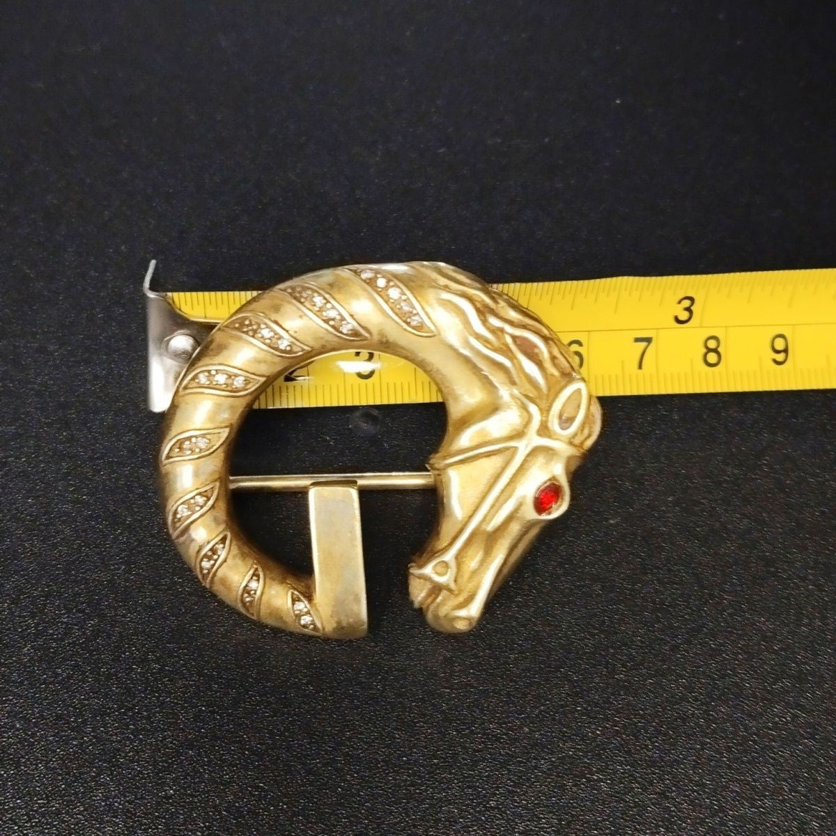 Ethnic Style Pure Copper Belt Buckle 4mm Exquisite Carved Dragon Head Buckle