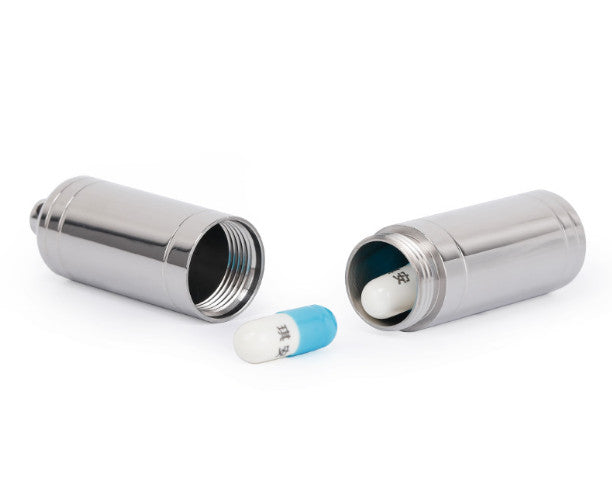 Titanium Waterproof Medicine Pill Bottles Necklace Pendants Perfume Bottles Box
