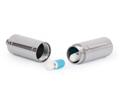 Titanium Waterproof Medicine Pill Bottles Necklace Pendants Perfume Bottles Box