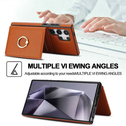 Wallet Case for Samsung Galaxy S24/S23/S22/S21 Ultra/Note 20 Ultra Rotation Ring
