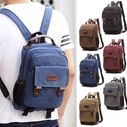 Convertible Canvas Small Mini Backpack Rucksack Chest Pack Sling Bag Travel
