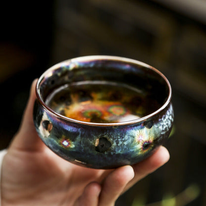 Unique Tea Cup Kiln Change Porcelain Cup Handmade Tianmu Jianzhan Tea Cup China