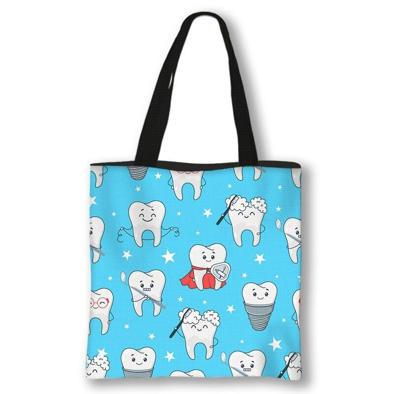 Handbag Casual Tote Bag Shoulder Purse Travelling Storage Pouch Polyester Print