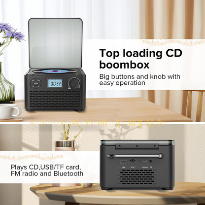 CD Player Portable with Bluetooth Retro Portable CD Player Desktop CD Players