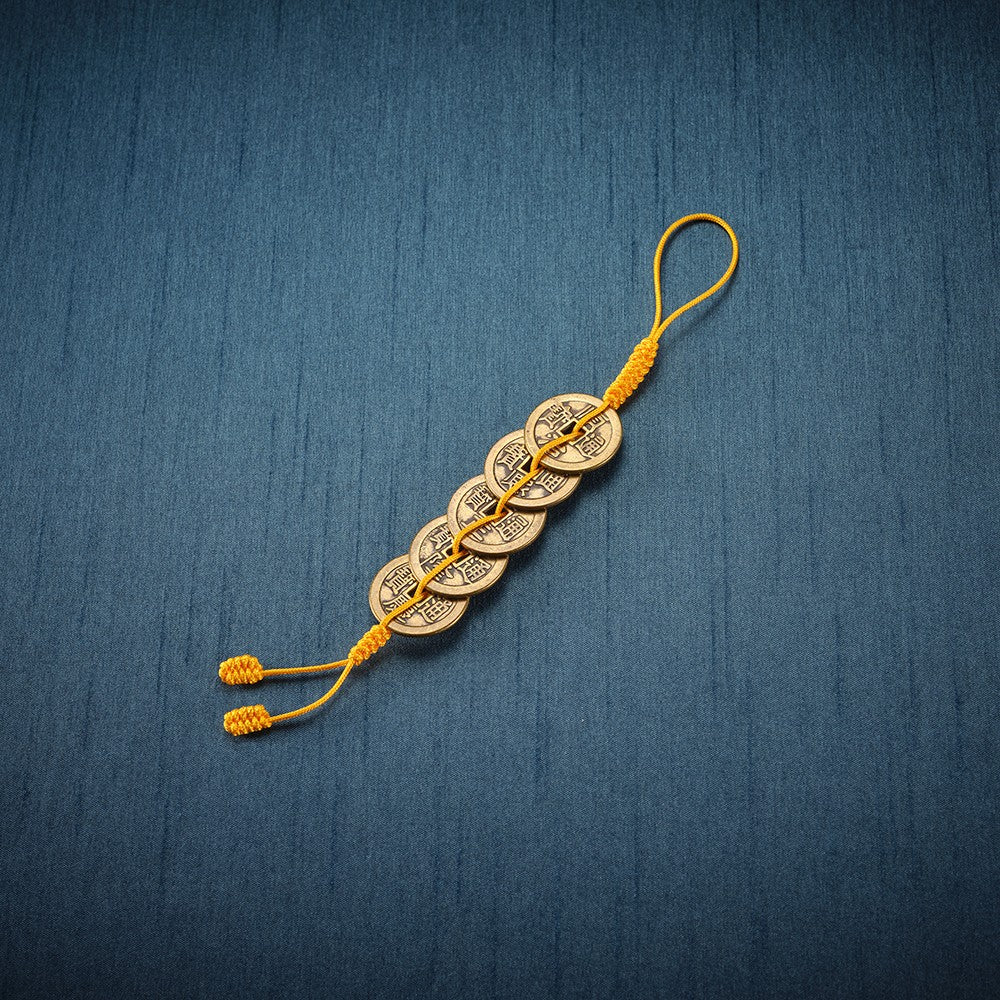 Pure Brass Thickening Five Emperors' Money Attracting Wealth Car Pendant