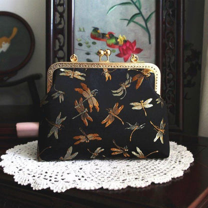 Handmade Chain Shoulder Crossbody Bag Vintage Lock Shell Vintage Purse Handbags
