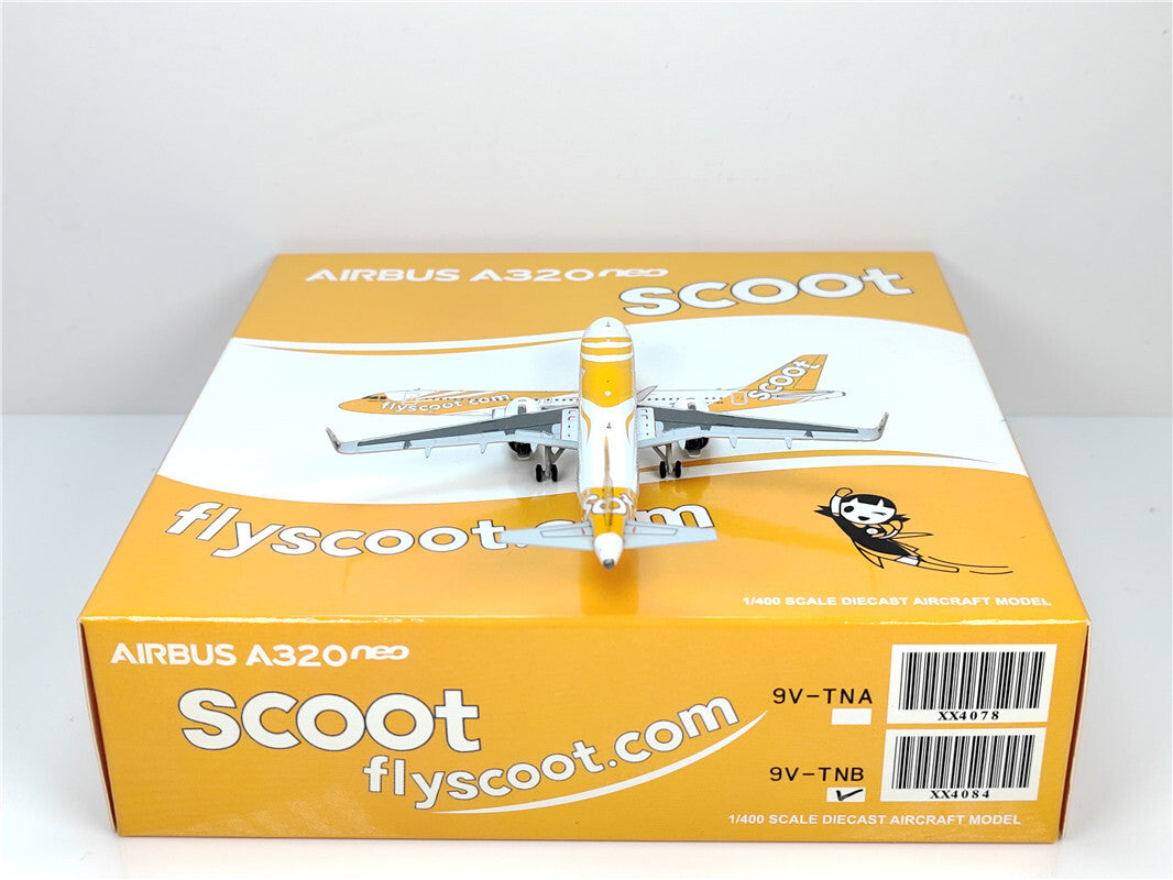 1:400 JC Wings SCOOT AIRBUS A320neo Passenger Airplane Diecast Model