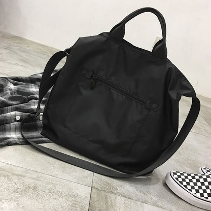 Nylon Shoulder Bag Large Waterproof Cloth Handbag Tote Crossbody Traveling Purse
