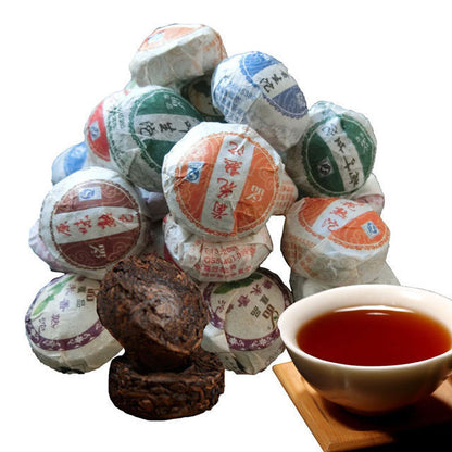 50g Ripe Pu-erh Tea Assorted 10Pcs Premium Slimming Cooked Puerh Tuo Black Tea