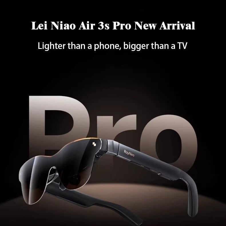 TCL Rayneo Air 3S Pro 3D AR Glasses - 120Hz 135" HD Screen for Gaming & Movies