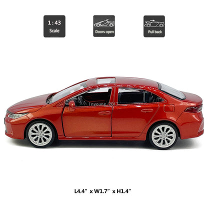 1/43 Corolla Sedan Model Toy Car Diecast Toy Vehicle Boys Toys for Kids Gifts