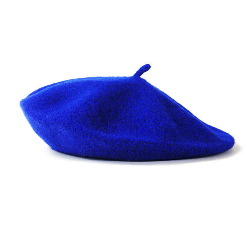 Elegant Women Lady Solid Wool Beret French Artist Warm Beanie Hat Winter Ski Cap