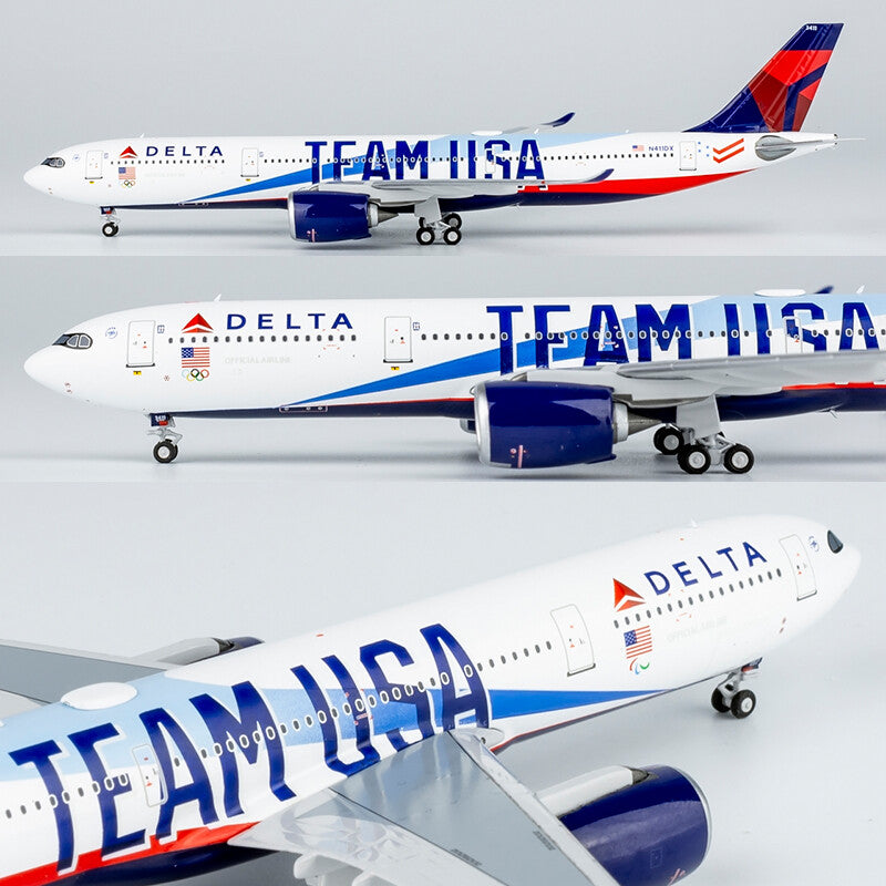NG 1/400 Delta Air Lines A330-900neo N411DX TEAM USA alloy aircraft model