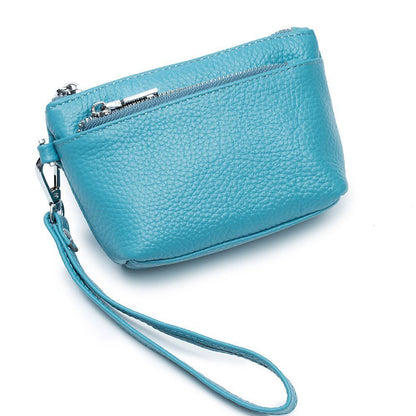 Genuine Leather Belt Handbag Purse Wallet Versatile Cowhide Bag 14*9*4.5 CM 1PC