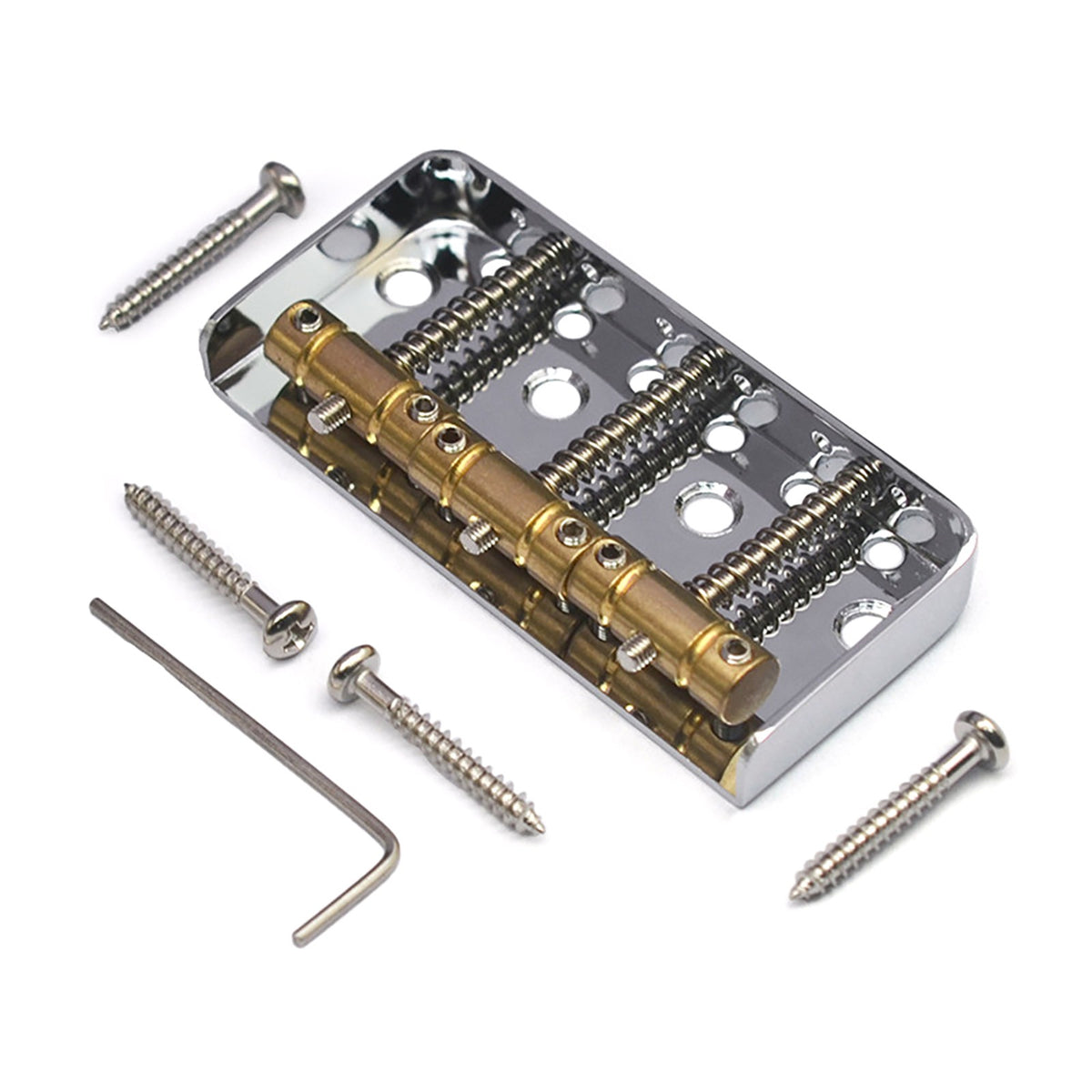6 Strings Guitar Short Bridge Brass Saddles for Telecaster Tele TL Style Kit]