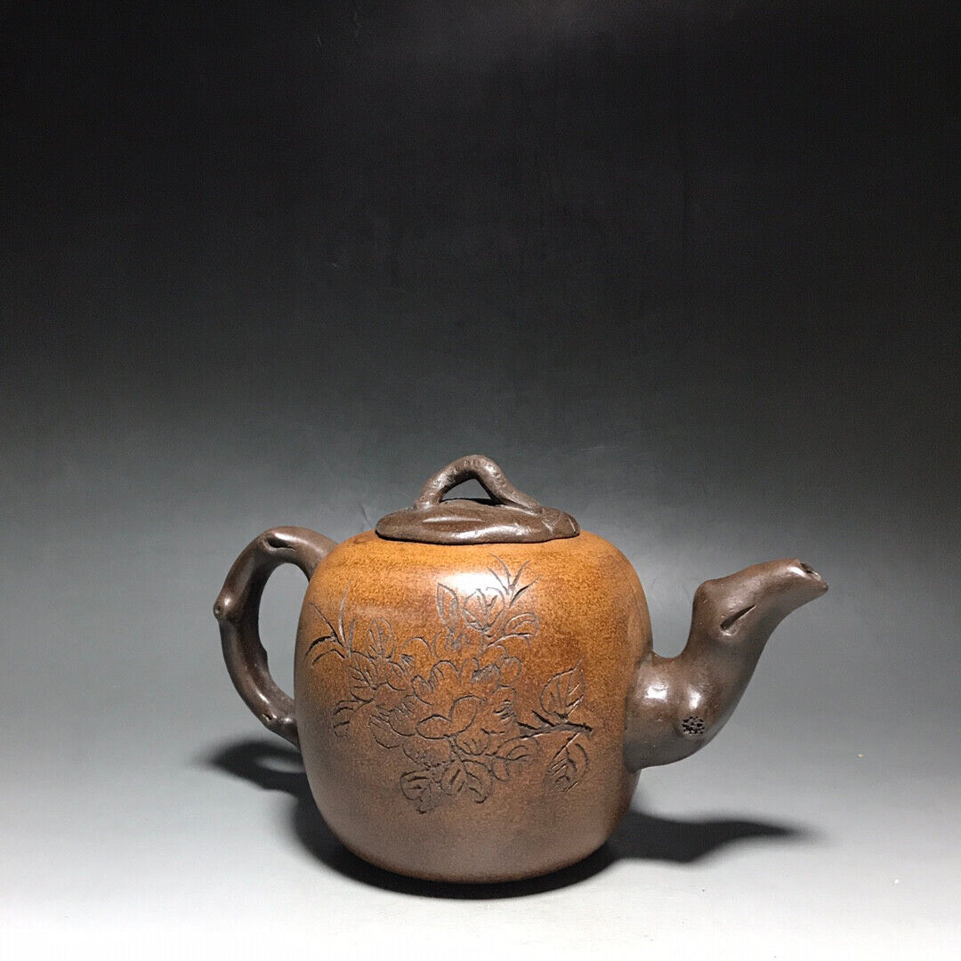 Chinese Yixing Zisha Clay Handmade Exquisite Teapot（如柿壶 底款：欧正春）