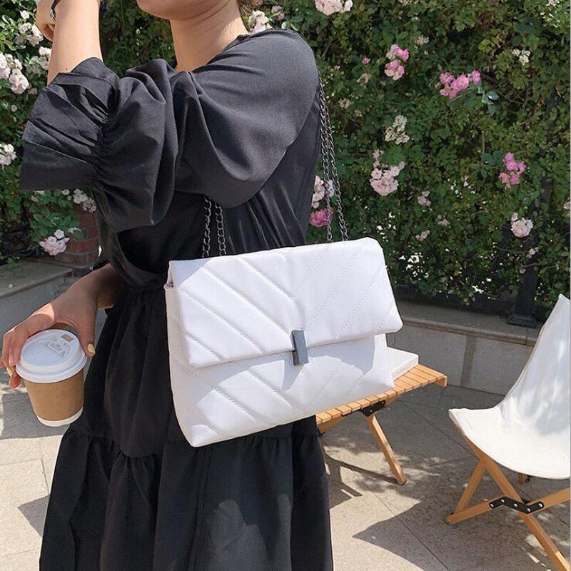 Fashion Shoulder Bag Chain Strap Crossbody Bags Women Large Handbags Zipper 1 PC