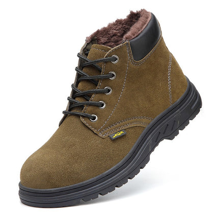Anti puncture and anti slip lightweight suede labor protection shoes-usa