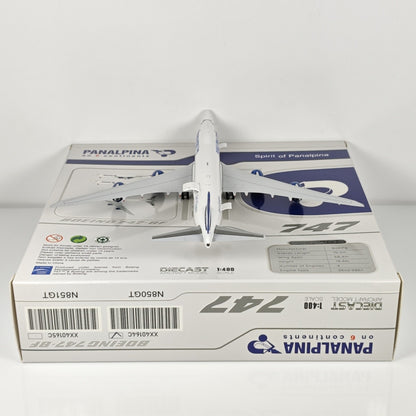 1:400 JC Wings Panalpina Boeing 747-8F Passenger Airplane Diecast Plane Model