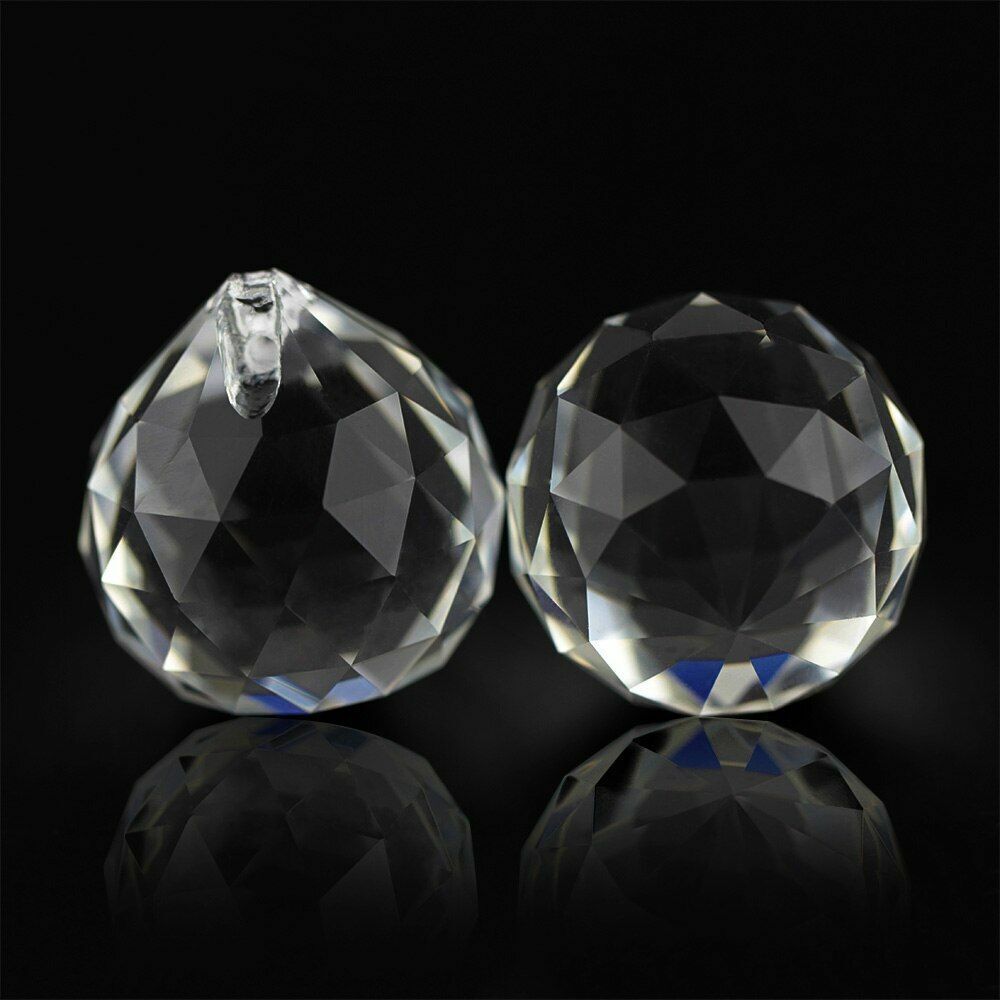10pcs Chandelier Crystal Glass Balls Cut-Faceted Hanging Lamp Lighting Part Home