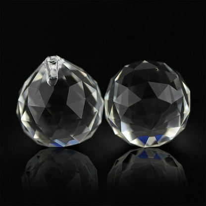 10pcs Chandelier Crystal Glass Balls Cut-Faceted Hanging Lamp Lighting Part Home
