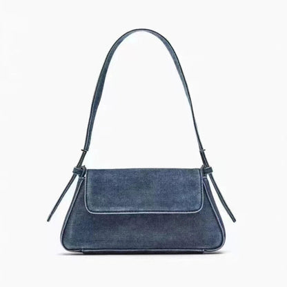 Women's Shoulder Bag Ladies Underarm Bag Denim Blue Armpit Bag Evening Clutches