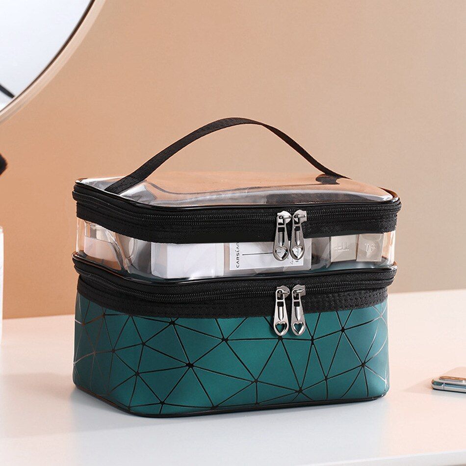 Multifunction Transparent Cosmetic Bag Make Up Case Travel Makeup Toiletry Bags