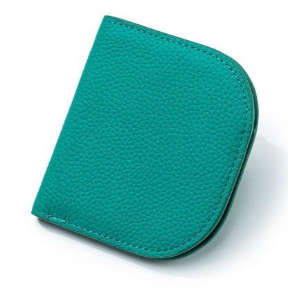 Versatile Zipper Coin Pocket Small Billfold Genuine Leather Card Slot Bag Wallet
