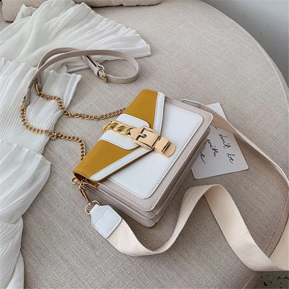 Mini Fashion Lock Flap Bag Synthetic Leather Shoulder Purse Handbag 20*15*7 CM