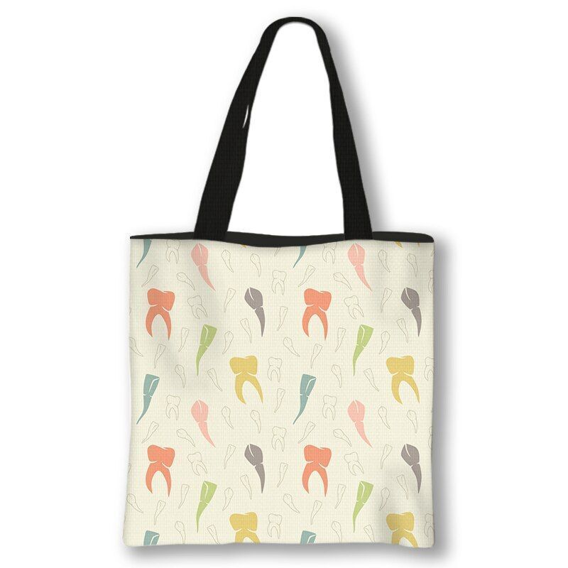 Handbag Casual Tote Bag Shoulder Purse Travelling Storage Pouch Polyester Print