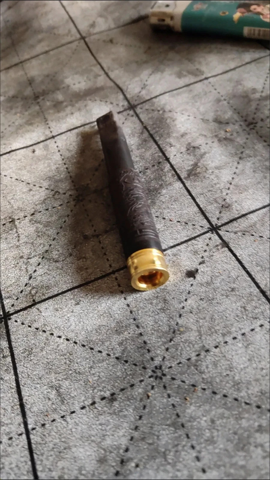 Ebony Wood Cigarette Holder Filter Reusable Detachable Carved Smoking Pipe Tip
