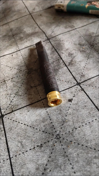 Ebony Wood Cigarette Holder Filter Reusable Detachable Carved Smoking Pipe Tip
