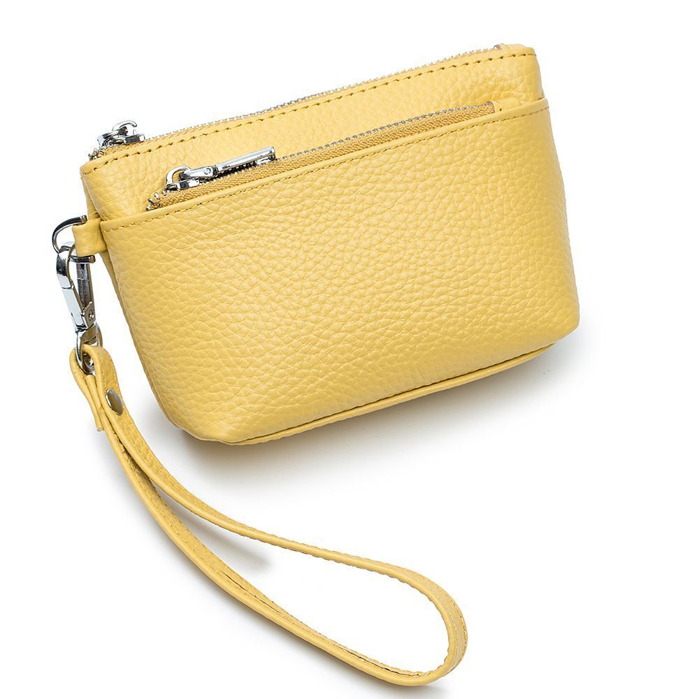 Genuine Leather Belt Handbag Purse Wallet Versatile Cowhide Bag 14*9*4.5 CM 1PC