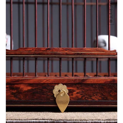 Chinese Rosewood Bird Cage Wooden Parrot Nest Home Keeping Pet Supplies